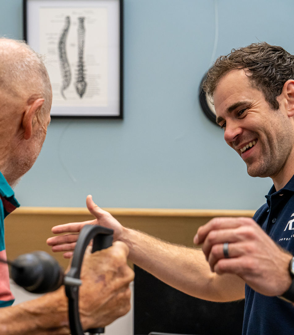 Patient consultation at physiotherapy clinic Burntisland Fife